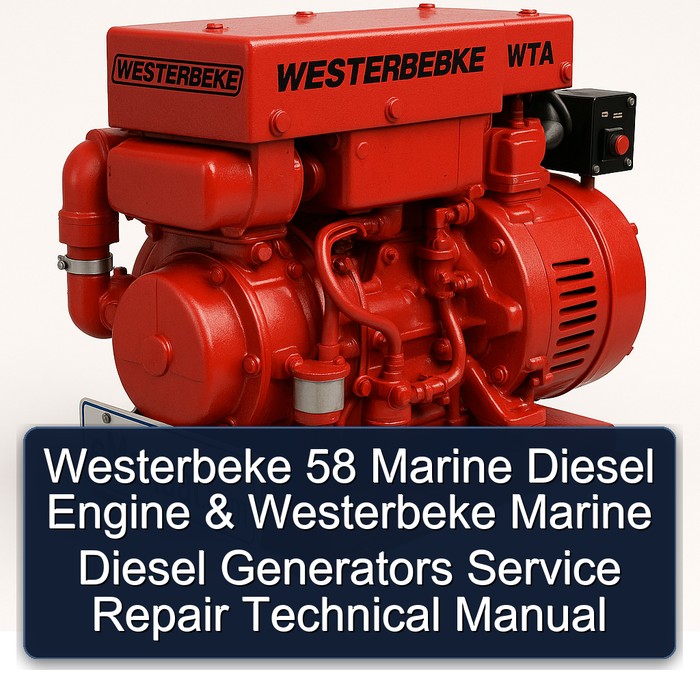 Westerbeke 58 Marine Diesel Engine & Westerbeke Marine Diesel Generators Service Repair Technical Manual