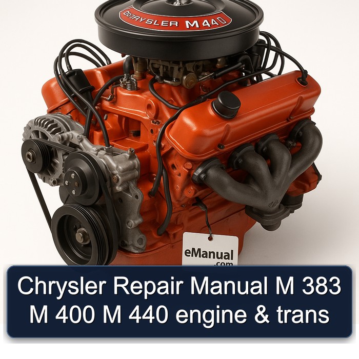 Chrysler Repair Manual M 383 M 400 M 440 engine & trans 