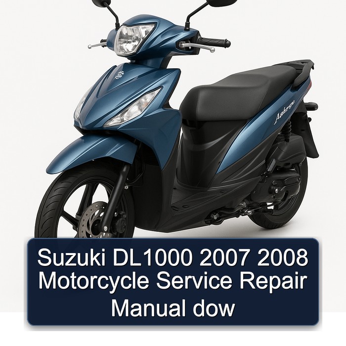 Suzuki DL1000 2007 2008 Motorcycle Manual de servicio y reparación dow