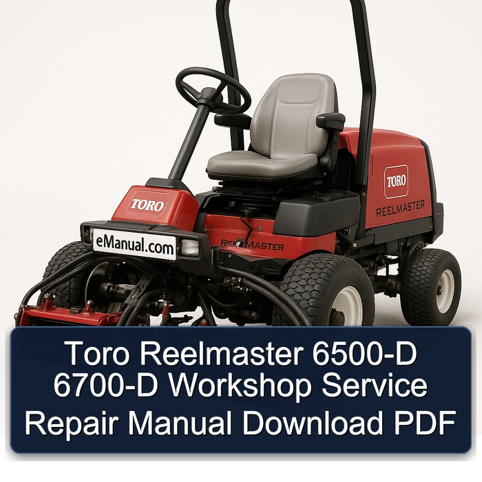Toro Reelmaster 6500-D 6700-D Workshop Service Repair Manual Download PDF