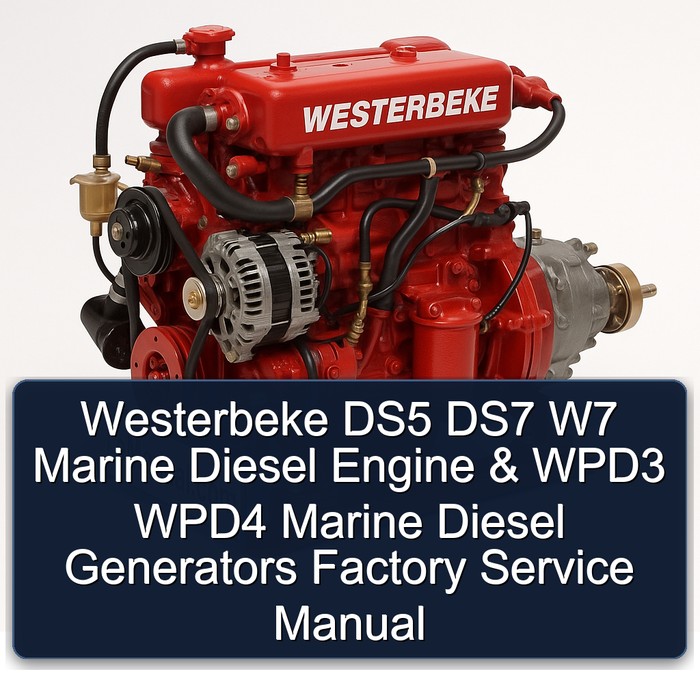 Westerbeke DS5 DS7 W7 Marine Diesel Engine & WPD3 WPD4 Marine Diesel Generators Factory Service/Repair/ Workshop Technical Manual