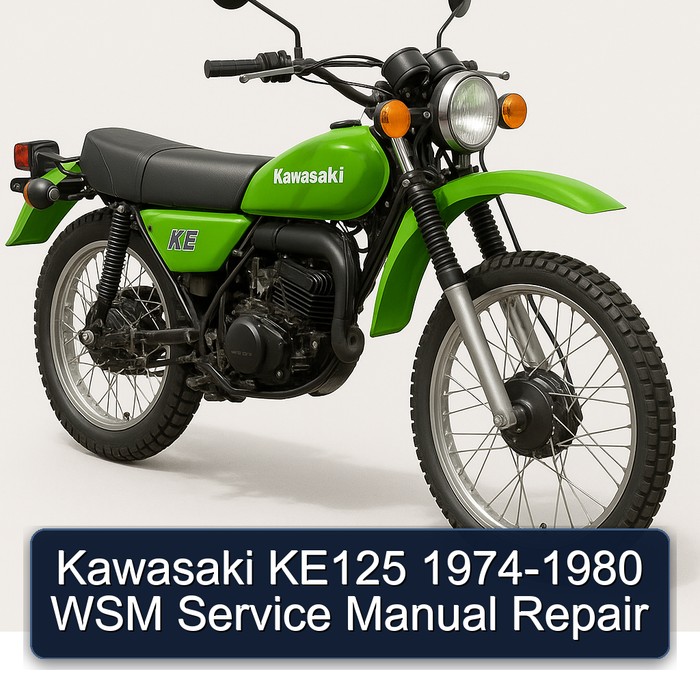 Kawasaki KE125 1974-1980 WSM Service Manual Repair