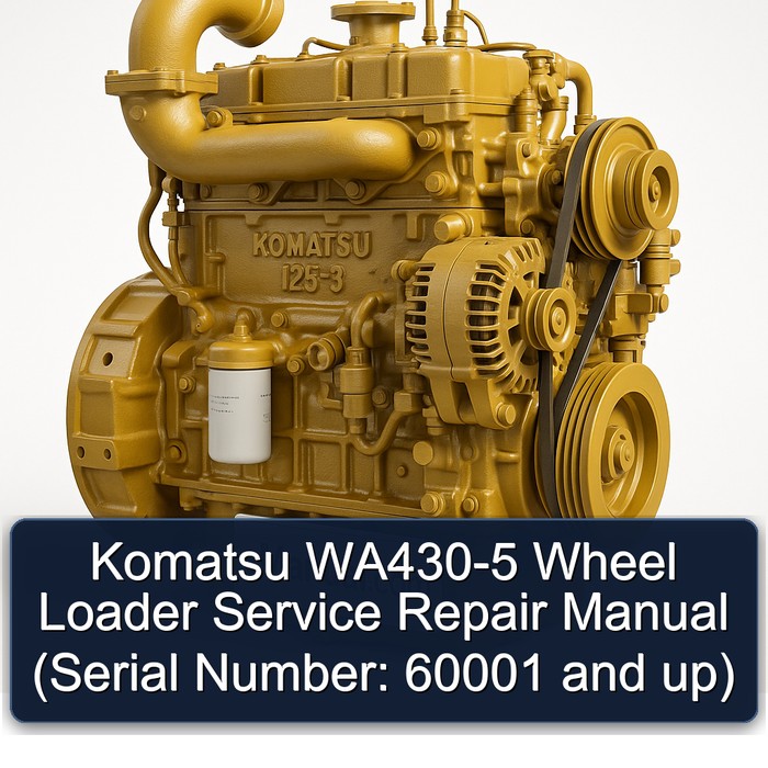 Manual de Servicio y Reparación - Cargadora de Ruedas Komatsu WA430-5 (Serie 60001 en adelante)