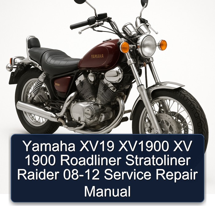 Yamaha XV19 XV1900 XV 1900 Roadliner Stratoliner Raider 08-12 Manual de servicio y reparación