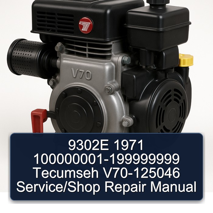 9302E 1971 100000001-199999999 Tecumseh V70-125046 Service/Shop Repair Manual 