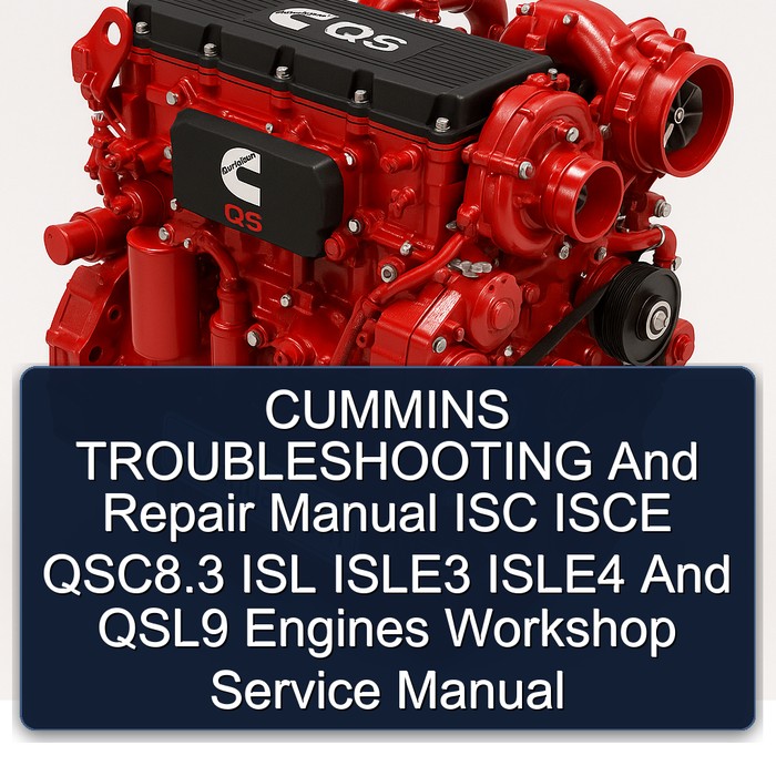Manual de Taller y Reparación de Motores Cummins ISC, ISCE, QSC8.3, ISL, ISLE3, ISLE4 y QSL9