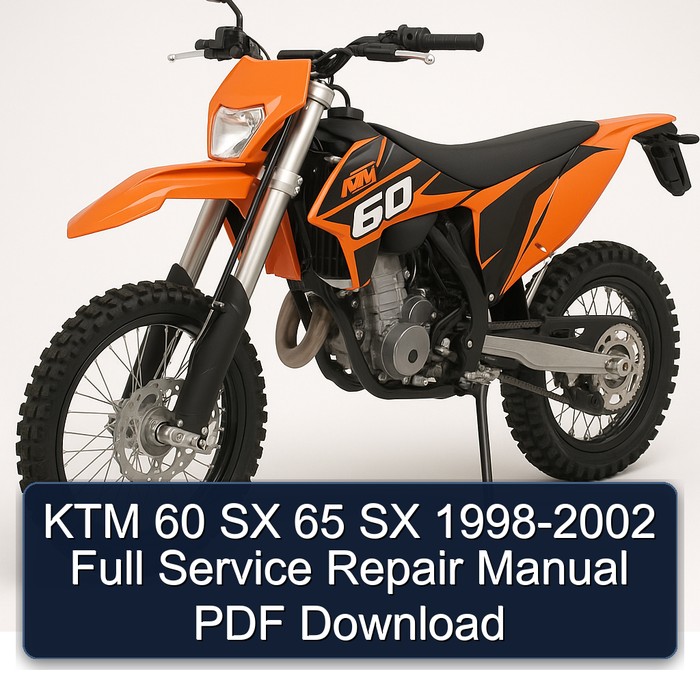 KTM 60 SX 65 SX 1998-2002 Full Manual de servicio y reparación PDF Download