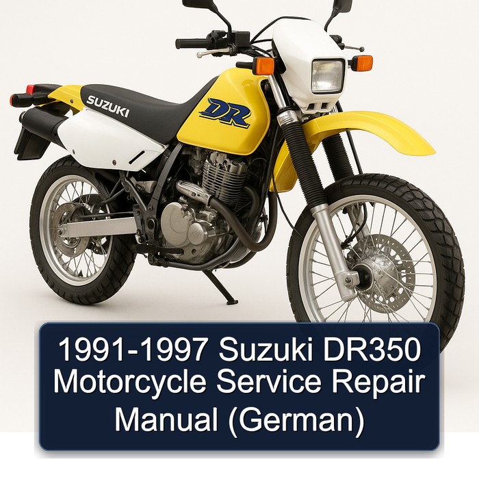 1991-1997 Suzuki DR350 Motorcycle Manual de servicio y reparación (German)