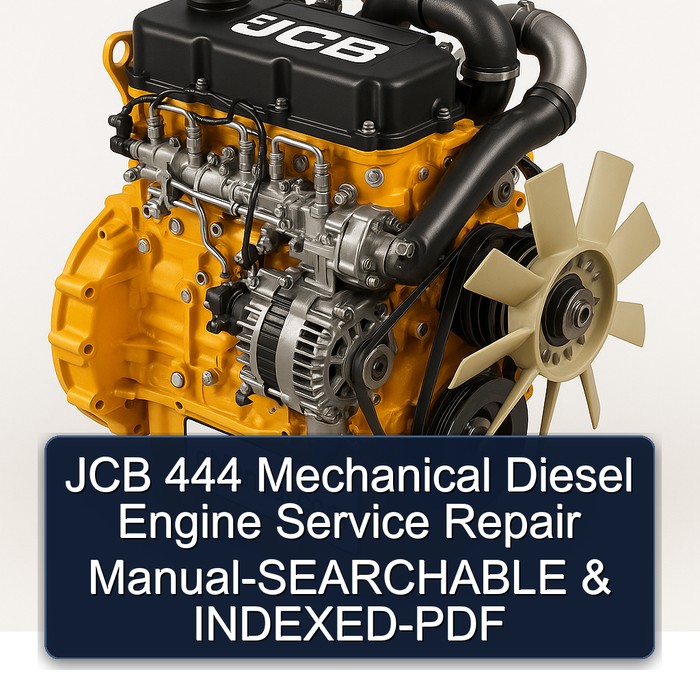 JCB 444 Mechanical Diesel Engine Manual de servicio y reparación-SEARCHABLE & INDEXED-PDF
