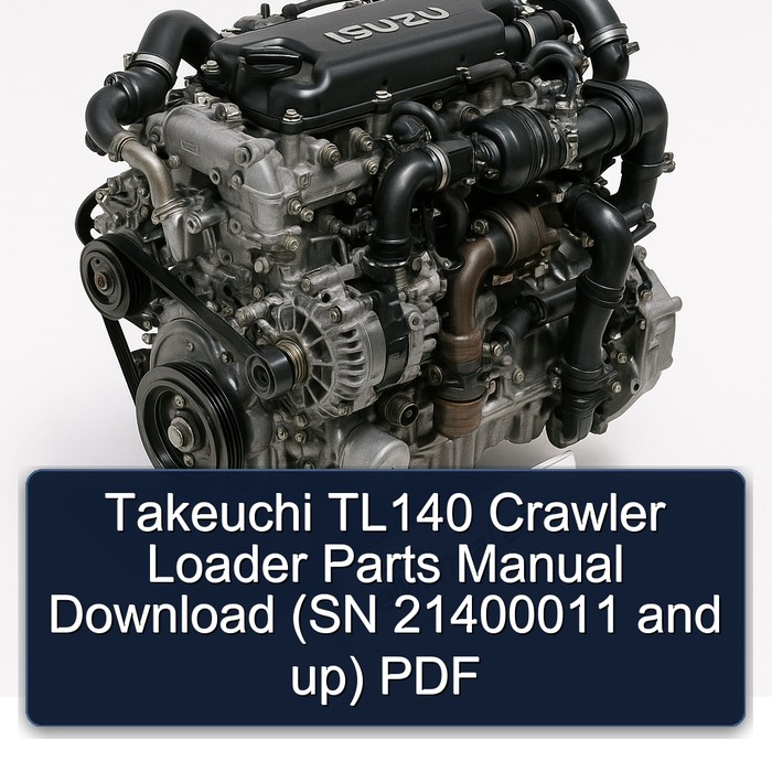 Manual de Partes de la Cargadora de Orugas Takeuchi TL140 (SN 21400011 y superiores) PDF