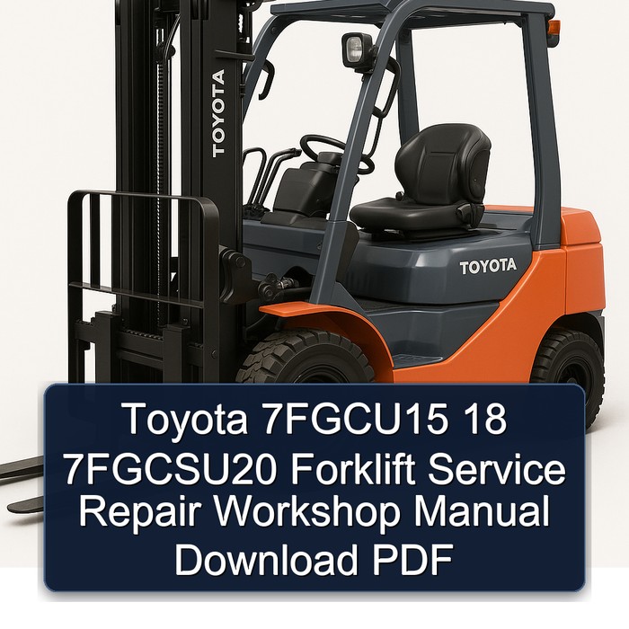 Toyota 7FGCU15/7FGCSU20 Gabelstapler Service- und Reparaturhandbuch (PDF)