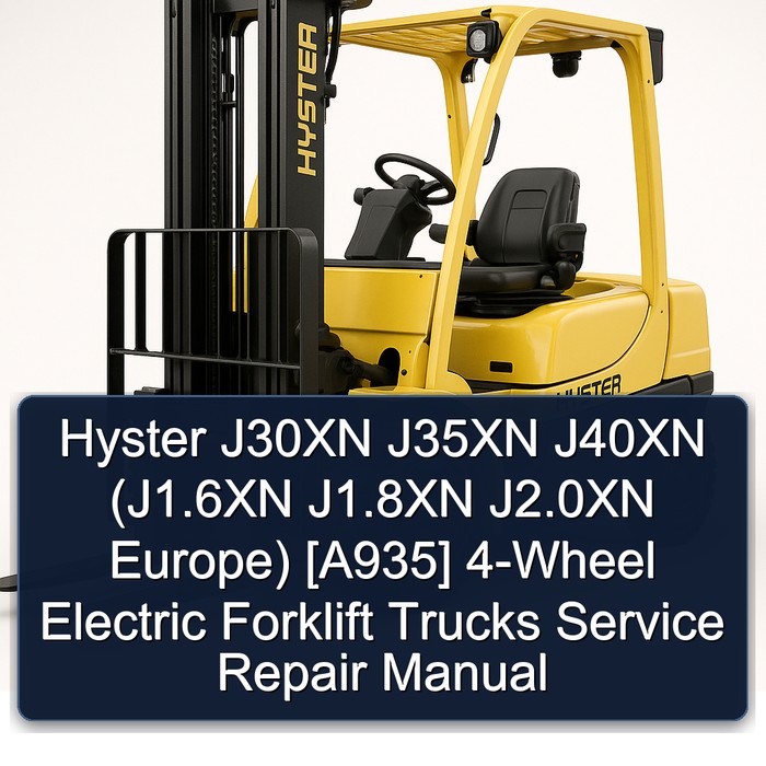 Hyster J30XN, J35XN, J40XN (J1.6XN, J1.8XN, J2.0XN Europa) - Service- und Reparaturhandbuch für Elektro-Gabelstapler