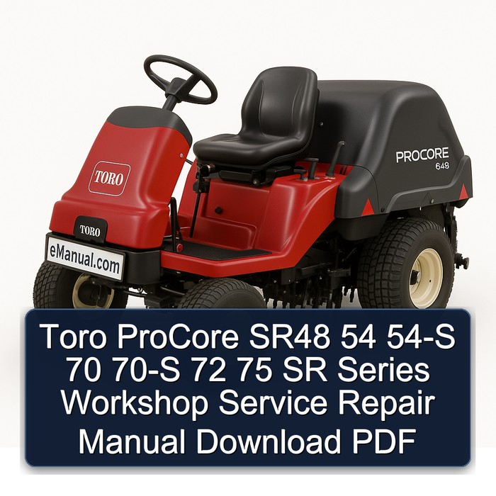 Manual de Servicio y Reparación Toro ProCore SR Series