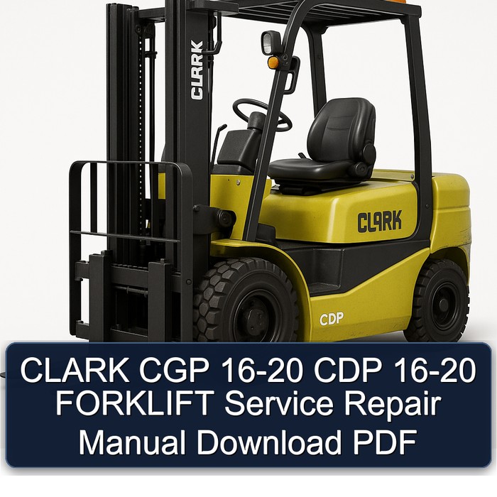 CLARK CGP 16-20 / CDP 16-20 Gabelstapler: Service- und Reparaturhandbuch (PDF)