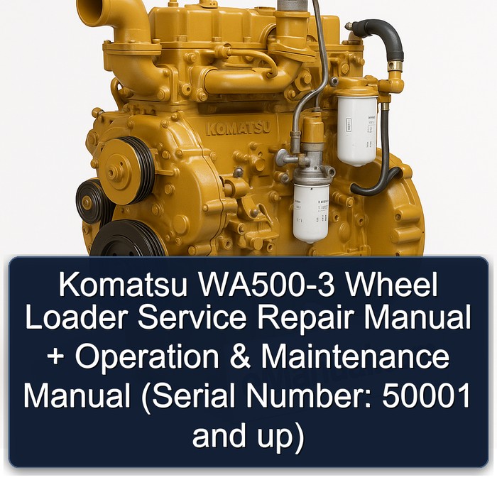 Komatsu WA500-3 Wheel Loader Service Repair Manual + Operation & Maintenance Manual (Serial Number: 50001 and up) 