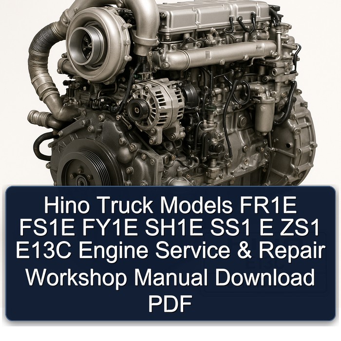 Hino Truck Models FR1E FS1E FY1E SH1E SS1 E ZS1 E13C Engine Service & Repair Workshop Manual Download PDF