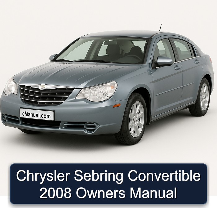 Chrysler Sebring Convertible 2008 Owners Manual