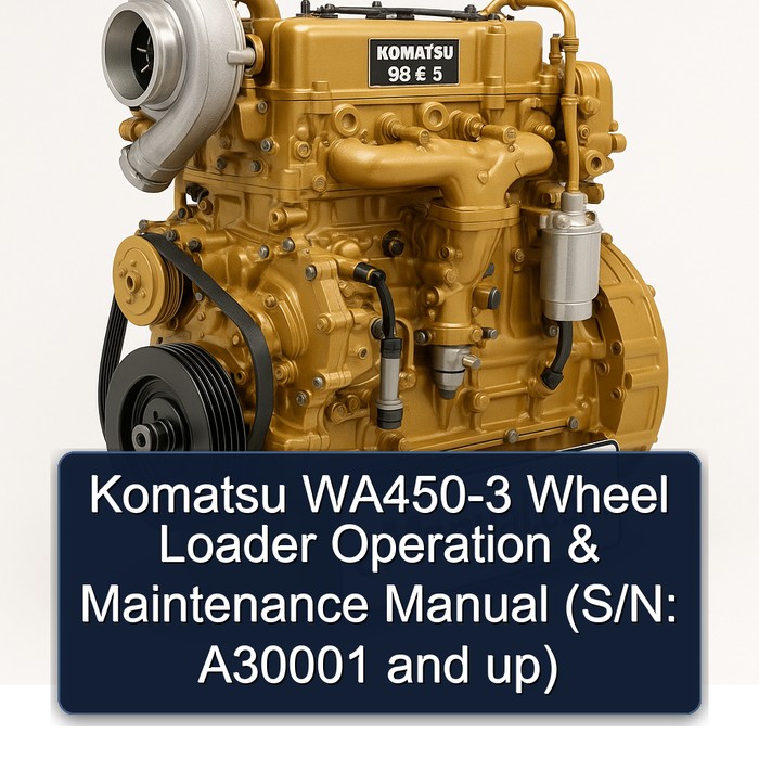 Manual de Operación y Mantenimiento - Cargadora de Ruedas Komatsu WA450-3 (N.º de serie: A30001 en adelante)