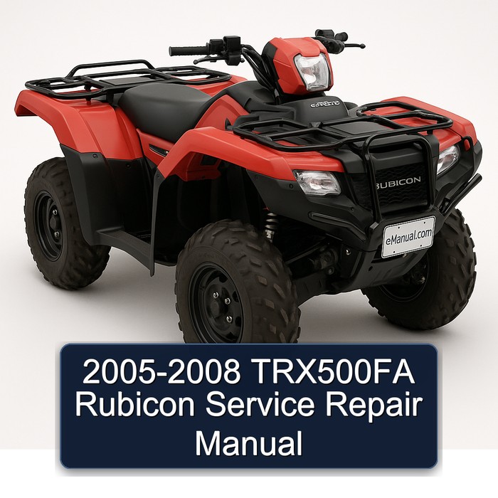 2005-2008 TRX500FA Rubicon Manual de servicio y reparación