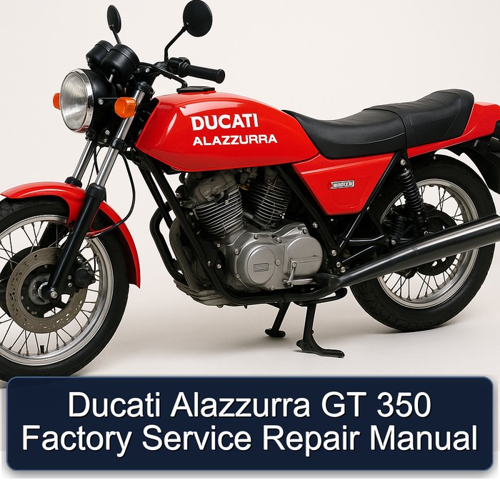 Ducati Alazzurra GT 350 Factory Manual de servicio y reparación