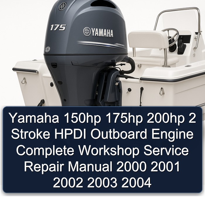Yamaha 150hp 175hp 200hp 2 Stroke HPDI Outboard Engine Complete Workshop Service Repair Manual 2000 2001 2002 2003 2004