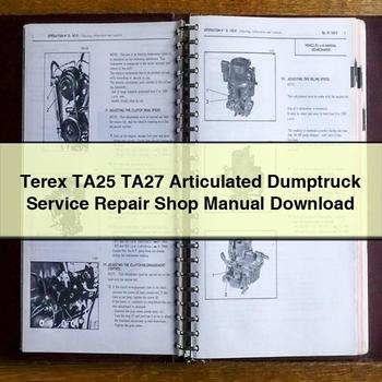 Terex TA25 TA27 Articulated Dumptruck Workshop Service Repair Manual PDF Download