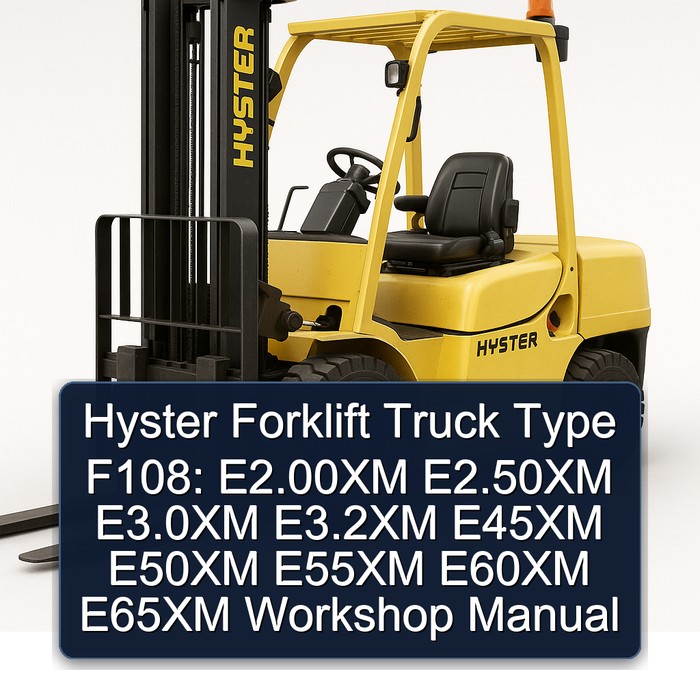 Manual de Taller - Carretilla Elevadora Hyster F108: E2.00XM E2.50XM E3.0XM E3.2XM E45XM E50XM E55XM E60XM E65XM
