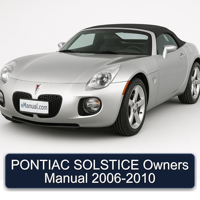 PONTIAC SOLSTICE Owners Manual 2006-2010