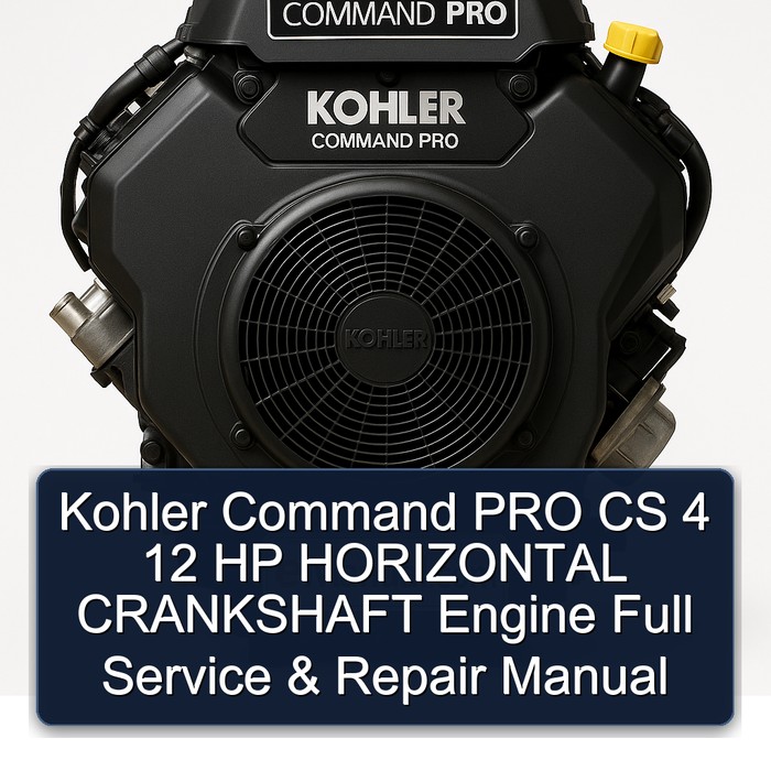 Kohler Command PRO CS 4 12 HP HORIZONTAL CRANKSHAFT Engine Full Manual de servicio y reparación