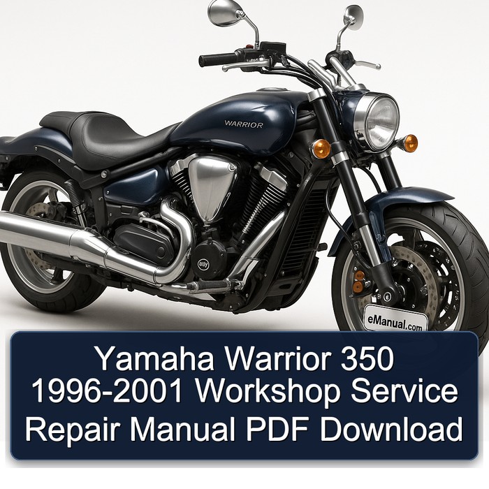 Yamaha Warrior 350 1996-2001 Workshop Manual de servicio y reparación PDF Download