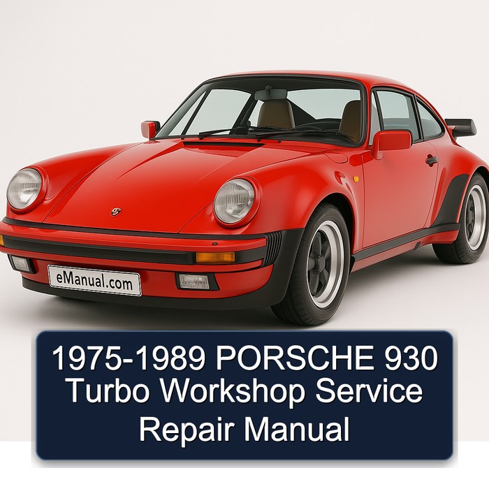 1975-1989 PORSCHE 930 Turbo Workshop Manual de servicio y reparación
