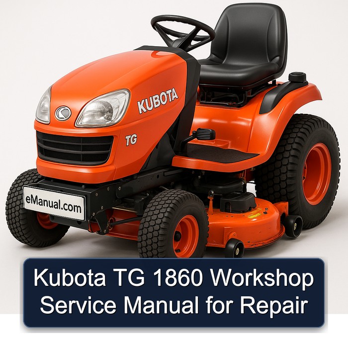 Kubota TG 1860 Workshop Service Manual for Repair 