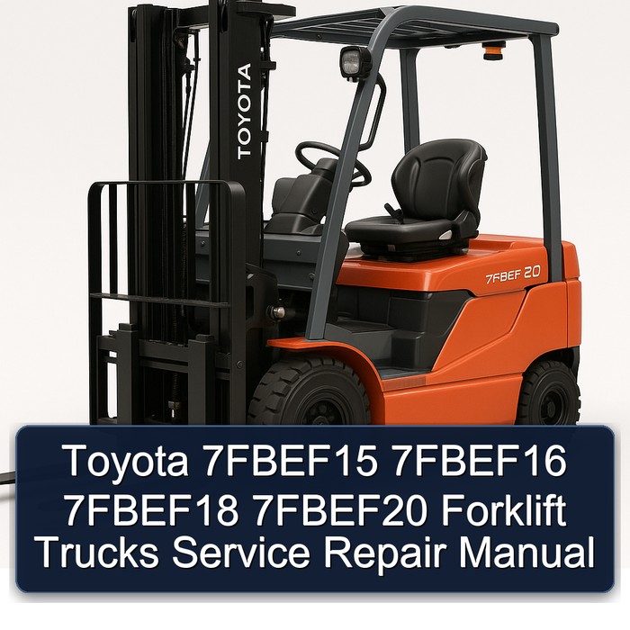 Toyota 7FBEF15 7FBEF16 7FBEF18 7FBEF20 Forklift Trucks Service Repair Manual
