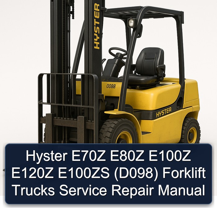Manual de Servicio y Reparación de Carretillas Elevadoras Hyster E70Z, E80Z, E100Z, E120Z, E100ZS (D098)