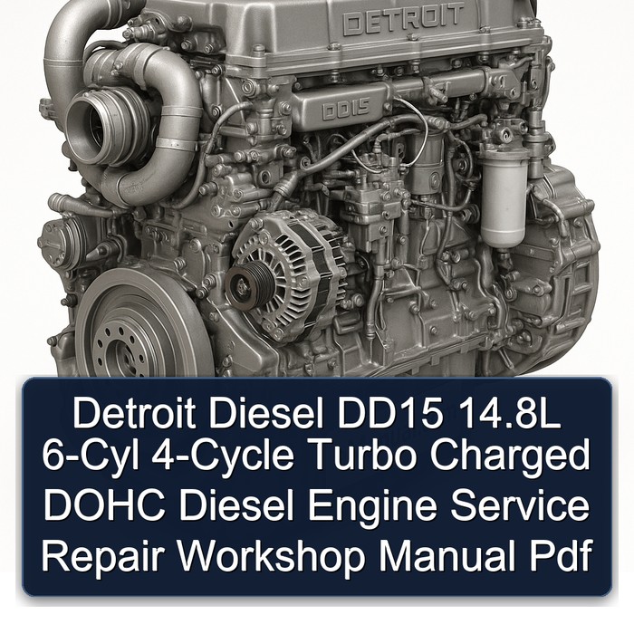 Detroit Diesel DD15 14.8L 6-Cyl 4-Cycle Turbo Charged DOHC Diesel Engine Service Repair Workshop Manual Pdf
