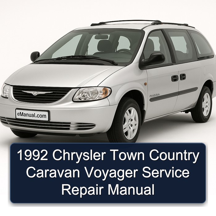 1992 Chrysler Town Country Caravan Voyager Manual de servicio y reparación