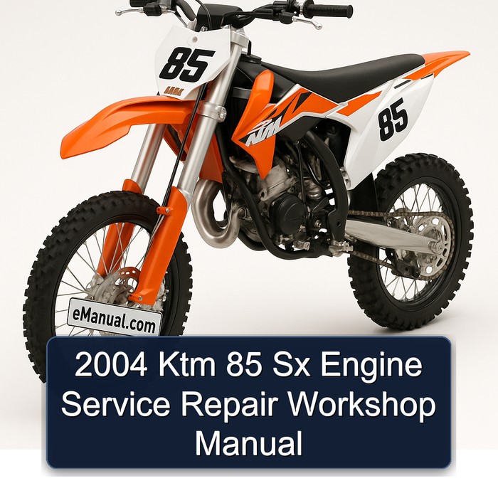 2004 Ktm 85 Sx Engine Service Repair Workshop Manual