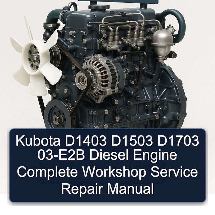Manual de Servicio y Reparación Completo del Motor Diesel Kubota D1403 D1503 D1703 03-E2B