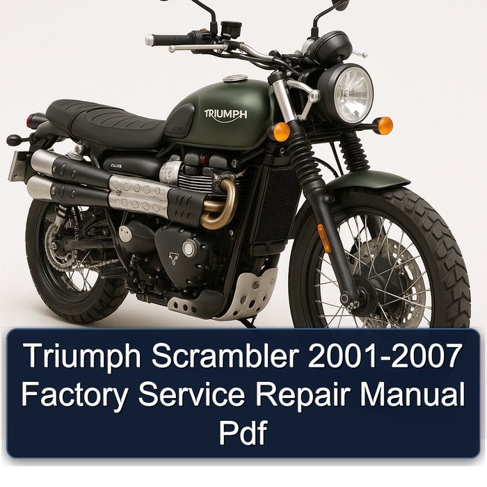 Triumph Scrambler 2001-2007 Factory Manual de servicio y reparación Pdf