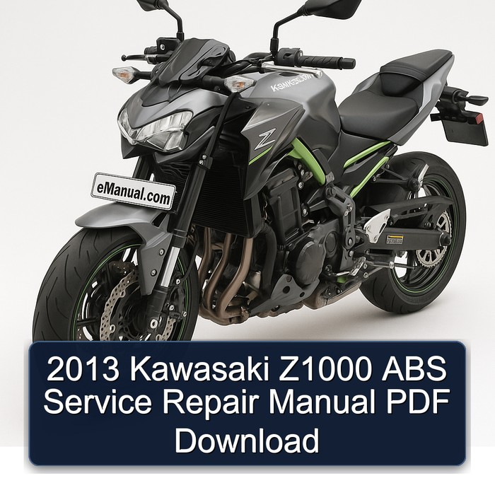 2013 Kawasaki Z1000 ABS Service Repair Manual PDF Download