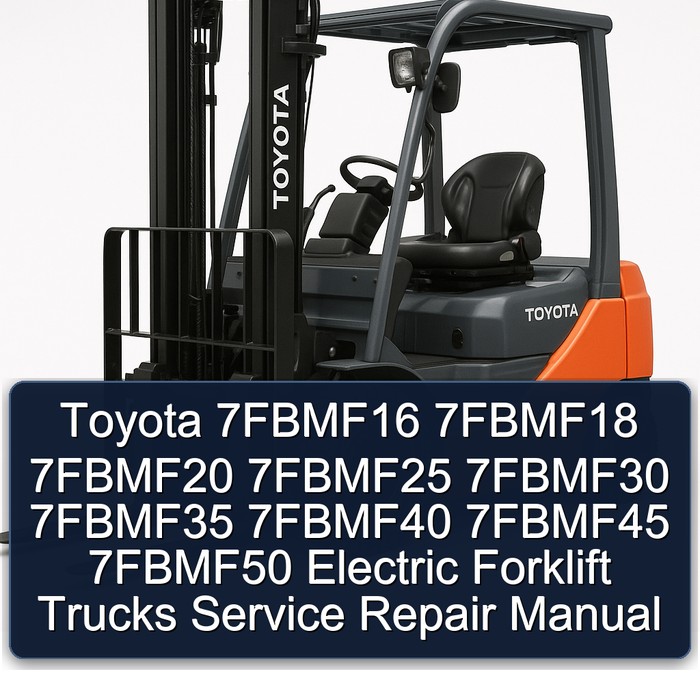 Manual de Servicio y Reparación de Carretillas Elevadoras Eléctricas Toyota 7FBMF