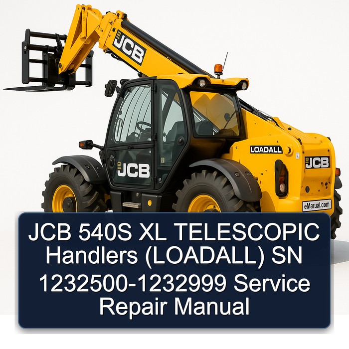 JCB 540S XL TELESCOPIC Handlers (LOADALL) SN 1232500-1232999 Service Repair Manual
