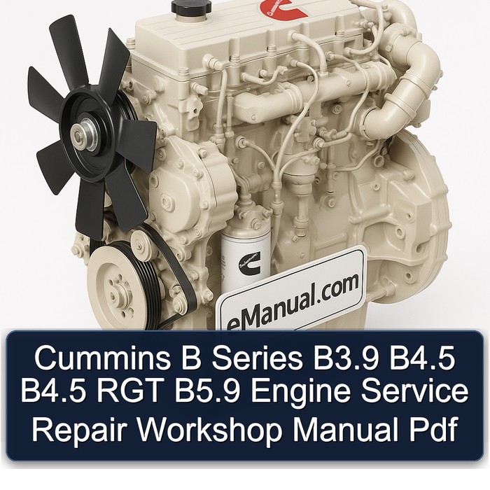 Cummins B Series B3.9 B4.5 B4.5 RGT B5.9 Engine Service Repair Workshop Manual  Pdf