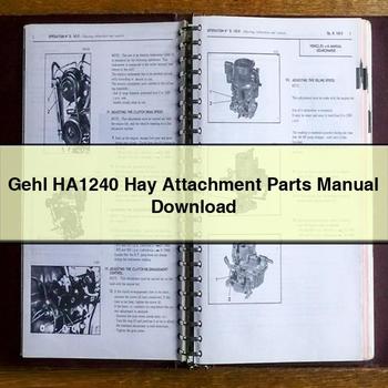 Gehl HA1240 Hay Attachment Parts Catalog PDF Download