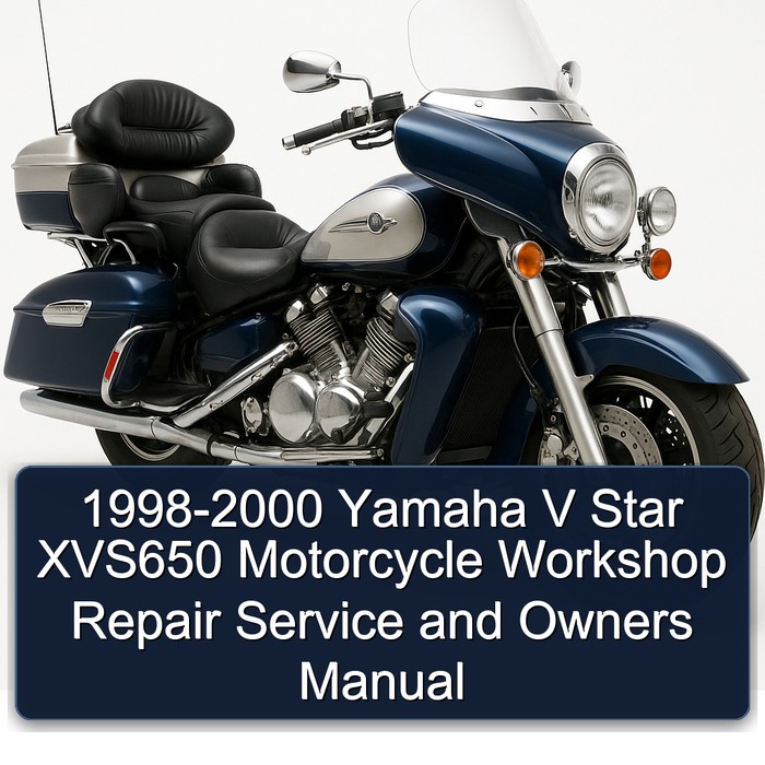 1998-2000 Yamaha V Star XVS650 Motorcycle Workshop Repair Service and Owners Manual