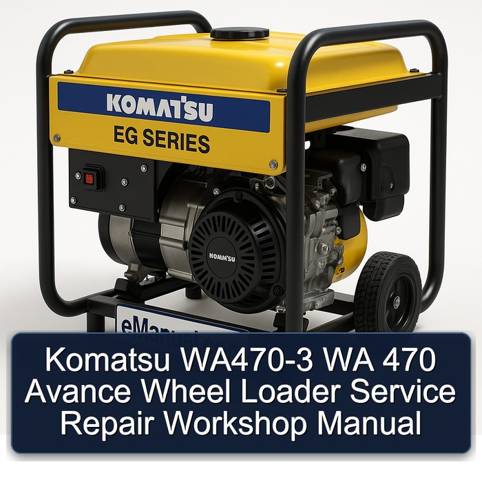 Komatsu WA470-3 WA 470 Avance Wheel Loader Service Repair Workshop Manual