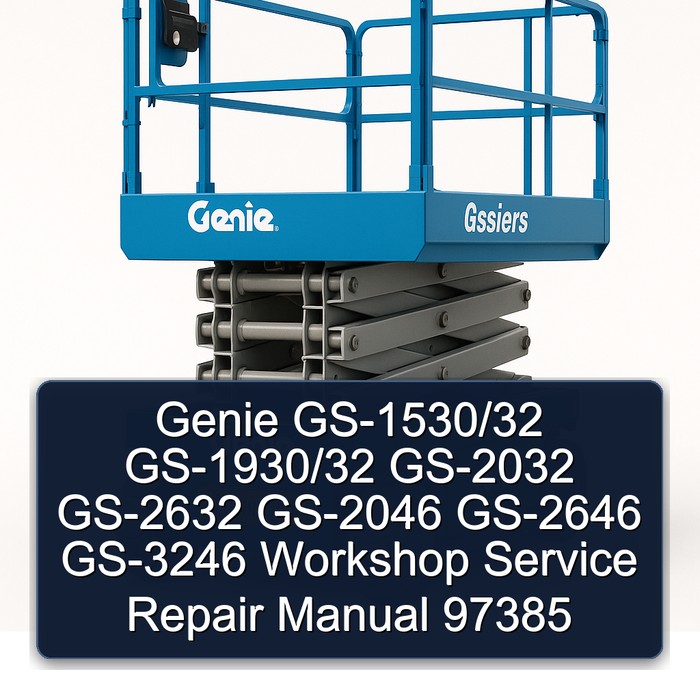 Genie GS-1530/32 GS-1930/32 GS-2032 GS-2632 GS-2046 GS-2646 GS-3246 Workshop Manual de servicio y reparación 97385