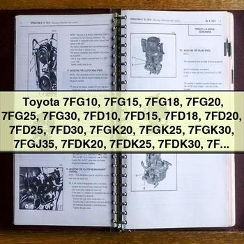 Toyota 7FG10-7FG30, 7FD10-7FD30, 7FGK20-7FGK30, 7FGJ35, 7FDK20-7FDK30, 7FDJ35 Series Forklift Workshop Service Repair Manual PDF Download