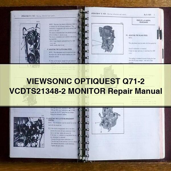 VIEWSONIC OPTIQUEST Q71-2 VCDTS21348-2 MONITOR Repair Manual
