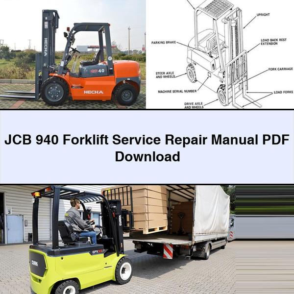 JCB 940 Forklift Manual de servicio y reparación